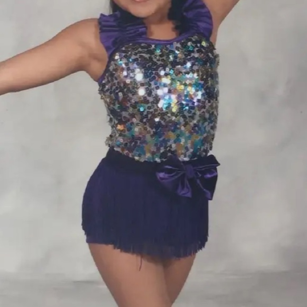 Purple Sequin Kids Costume